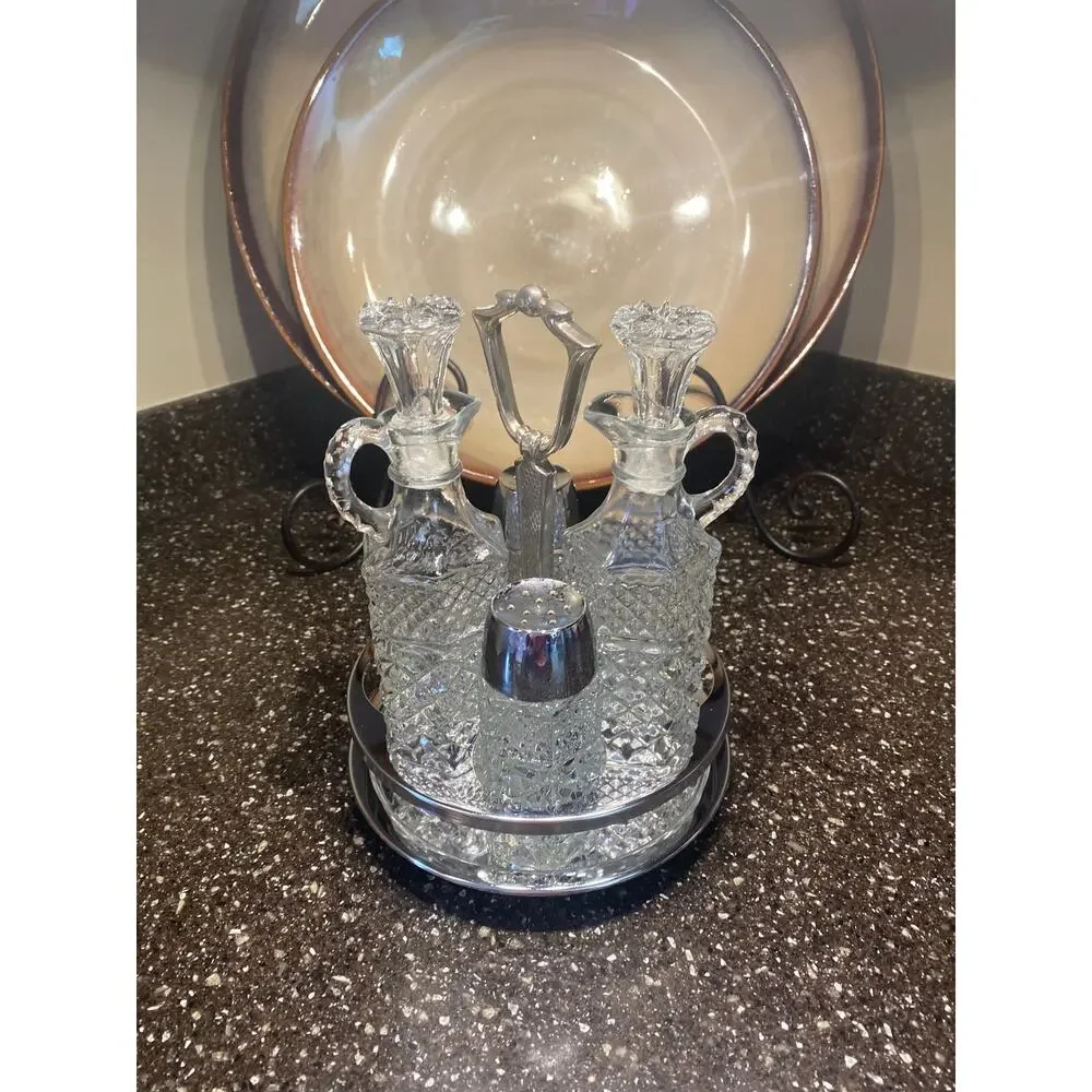 Vintage Crystal serving set